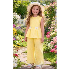 Lovinya Kids Kız Çocuk Pötikareli Alt-Üst Takım Şapkalı (3lü Set)