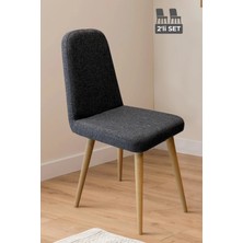 Maq Home Vina Mini 2'li Sandalye Takımı Ahşap Ayaklı Mutfak Yemek Sandalyesi
