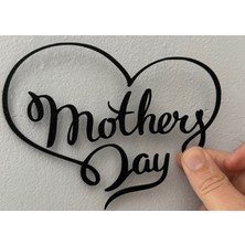 3D Baskı Zamanı Anneler Gününe Özel Kalp Formlu Duvar Dekoru - Minimalist  Mother S Day  Yazılı 3D Tablo