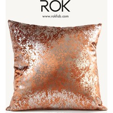 Rokfab Baskılı Desenli Kırlent Kılıfı 45X45 cm Dekoratif Yastık Kılıfı