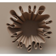 3D Baskı Zamanı Modern Kıvrımlı Dekoratif Vazo - Parametrik Tasarım Organik Formlu Masaüstü Obje ve Saksı