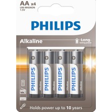 Philips Aa Kalem Pil Alkaline 1.5V  LR6A4B/10- 4'lü Paket