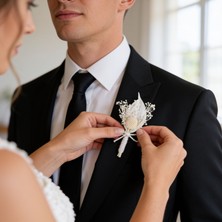Jujü Atölye Damat Yaka Çiçeği,damat Cep Çiçeği, Sağdıc Yaka Çiçeği, Yaka Iğnesi, Damat Yaka Aksesuarları