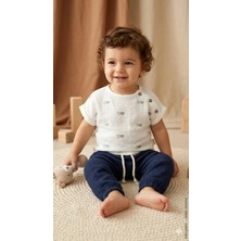 Name Baby & Kids Erkek Çocuk Müslin Taimsah Baskılı Takım BRY-942