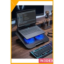 İn3dex 17 Inç Uyumlu Çift Fanlı Sessiz Laptop Soğutucu Stand Yükseltici