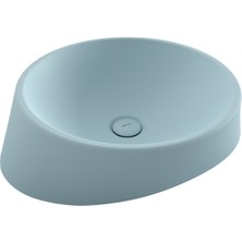 Bocchi Venezia Çanak Lavabo 56 cm Mat Buz Mavisi