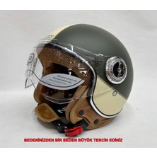 Nero Tk-06 Şefaf Vizörlü Yarım Açık Kask Mat Y4