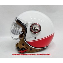 Nero Tk-06 Yarım Açık Kask Parlak B1 Şefaf Vizörlü