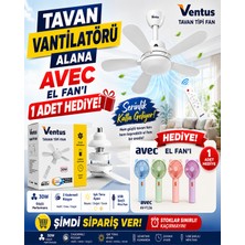 Ürünpazarı Ventus Sessiz Çalışma 5 Fan Kanat ve Işıklı Uzaktan Kumandalı Tavan Tipi Vantilatör+ Hediyeli