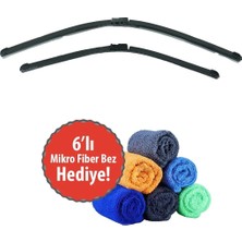 Maher Fiat Albea Maher 2'li Muz Silecek Takımı 2002-2012 Sedan (550MM+450MM) 6'lı Mikro Fiber Bez Hediye !