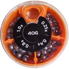 Balık Av Dünyası Yuvarlak Kıstırma Kurşun Kutulu 40 gr