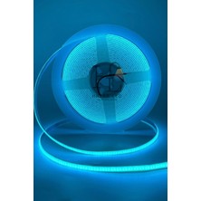 Hazar Led 5 Volt 5mm 400 Ledli Ince Esnek Cob Şerit LED Turkuaz IP20 5 Metre