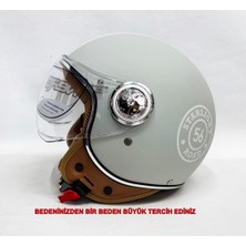 Nero Tk-06 Şefaf Vizörlü Yarım Açık Kask Mat Starlight