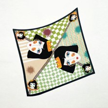 Tarzını Seç Yeşil Queen Fular / Bandana / Aksesuar / Şal / Eşarp 70X70
