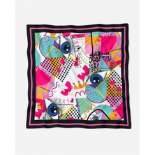 Tarzını Seç Gökkuşagı Desenli Fular / Bandana 70X70 cm