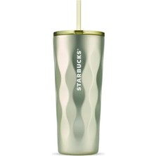 Starbucks® Dalga Desenli Adaçayı Renkli Çelik Soğuk Içecek Bardağı - 591ML - 11182391