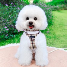 Nanbell Sunbell Peluş Köpek Göğüs Tasması Seti – Yumuşak Kedi Köpek Tasma, Gezdirme İpi ve Boyun Tasması Seti 028