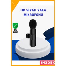 İn3dex Çift Mikrofonlu Kablosuz Yaka Mikrofonu iPhone Uyumlu Hd Ses