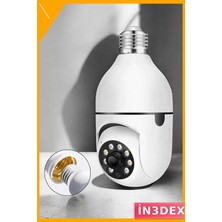 İn3dex 360 Derece Dönebilen Duylu Ampul Kamera Akıllı Güvenlik