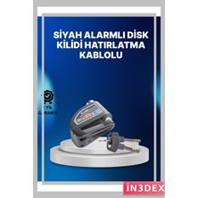 İn3dex Suya Dayanıklı 110DB Alarmlı Çelik Disk Kilidi