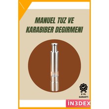 İn3dex Paslanmaz Çelik Baharat Öğütücü Nem Geçirmez Kapaklı