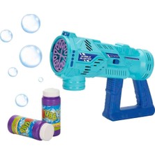 PopŞeker Işıklı Köpük Tabancası 30 cm - 2 Adet Solüsyonlu Pilli Baloncuk Makinesi+ 500ML Solüsyon Hediyeli