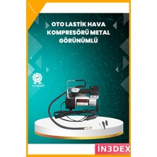 İn3dex Oto Lastik Hava Kompresörü 140 Psı Manometreli Ağır Hizmet