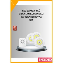 İn3dex 3'lü Kumandalı Spot LED Aydınlatma Uzaktan Kumandalı Gün Işığı