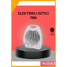 İn3dex 2000W Mini Fanlı Isıtıcı Termostatlı Taşınabilir Elektrikli Soba