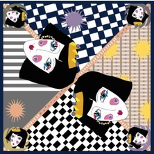 Tarzını Seç Lacivert Queen Fular / Bandana / Aksesuar / Şal / Eşarp 70X70