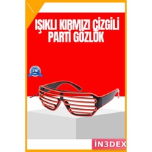 İn3dex LED Işıklı Parti Gözlüğü Renkli Eğlence Aksesuarı