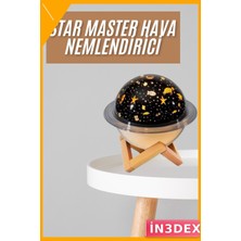İn3dex Renk Değiştiren LED Nemlendirici Gece Lambası Yıldız Desenli
