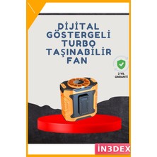 İn3dex Taşınabilir Turbo Fan 5000MAH 100 Hız Ayarı