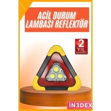 İn3dex Güneş Enerjili Taşınabilir Acil Uyarı Işığı 500 Lumen Cob