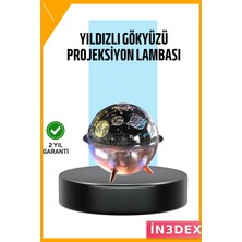 İn3dex USB Şarjlı Projeksiyonlu Nemlendirici Işık Galaksi Efektli