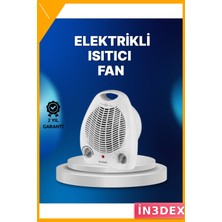 İn3dex 2000W Fanlı Elektrikli Isıtıcı 3 Modlu Mini Soba