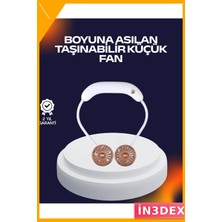 İn3dex USB Şarjlı Katlanabilir Mini Boyun Vantilatörü 3 Hız Ayarlı