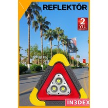 İn3dex Güneş Enerjili Üçgen Reflektör Fener 500 Lümen 5 Mod