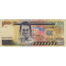 Banknoting Filipinler 500 Piso 2008 Çok Temiz+
