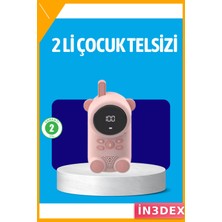İn3dex Çocuk Telsizi USB Şarjlı Renkli Ekran Vox Modu 22 Kanal