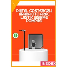 İn3dex Kablosuz Taşınabilir Lastik Pompası 150 Psı Dijital Ekranlı
