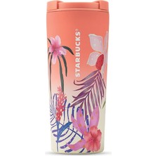 Starbucks® Çevir-Aç Kapak Turuncu Tropikal Çelik Termos - 503ML - 11182309