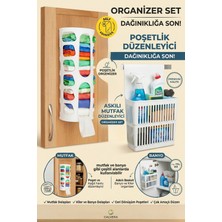 Calvera 2'li Organizer Set - Kendinden Yapışkanlı Poşetlik ve Askılı Dolap Içi Düzenleyici Sepet