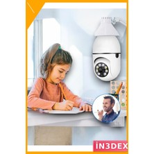 İn3dex 360 Derece Dönen Wifi Kamera Gece Görüşlü Bebek Güvenlik Kamerası