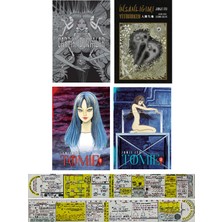 Kayıp Kıta Yayınları Junji Ito 4 Kitap Set / Çarpık Dünyalar - Insanlığımı Yitirirken - Tomie 1-2 (Manga Ayracı ve Özel Cetvel Hediyeli)