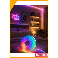 İn3dex Rgb Neon Şerit LED Tv Arkası Ambiyans Işığı USB Girişli Uzaktan Kumandalı