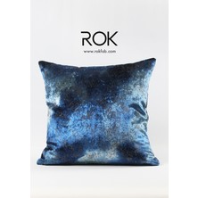 Rokfab Mermer Desenli Kırlent Kılıfı 45X45 cm Dekoratif Yastık Kılıfı