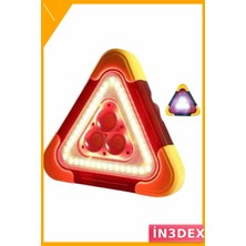 İn3dex Güneş Enerjili Şarjlı LED Ikaz Lambası 500 Lumen Acil Durum Feneri