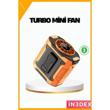 İn3dex Taşınabilir Turbo Mini Fan 100 Kademeli Hız Kontrolü Type-C Şarj