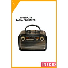 İn3dex Taşınabilir Bluetooth Hoparlör Fm Am Radyo 20X15X10 cm